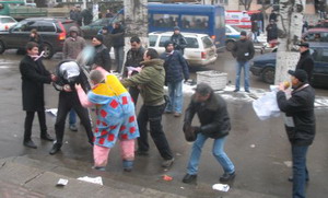 митинг превратился в побоище