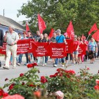 Социалисты провели акцию протеста в Дрокии против происходящих в Молдове беззаконий 