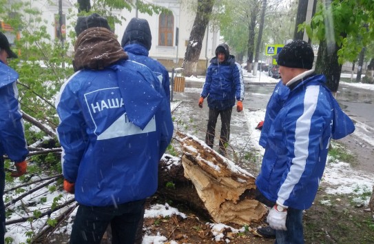 {Молодежь «Нашей партии» поспешила помочь кишиневцам справиться со снегопадом} Молдавские Ведомости