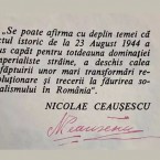 Коллекционер из Брэилы показал книгу с единственным автографом Чаушеску 