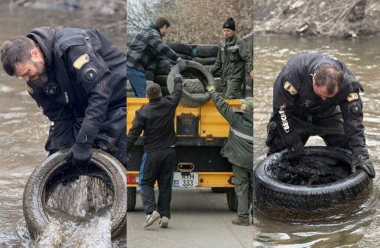 {Из реки Бык извлекли более 400 использованных шин} Молдавские Ведомости