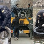 Из реки Бык извлекли более 400 использованных шин