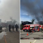 65 пожарных тушат крупный пожар на Чеканах: жителей просят не открывать окна