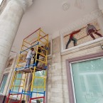 В Кишиневе реставрируется мозаика "Спорт"
